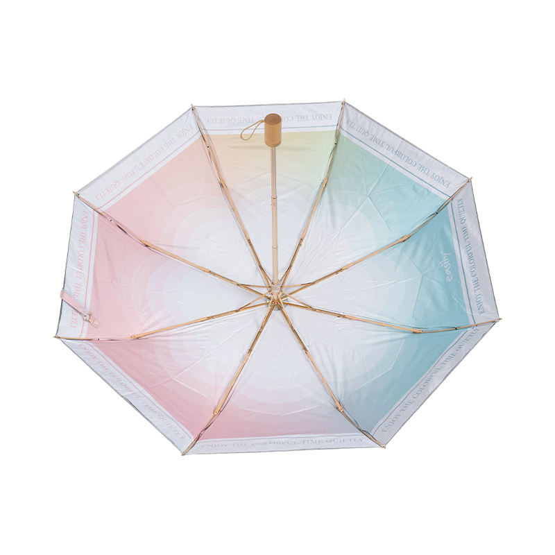 独特的二合一设计,3 折叠镀银雨伞,可折叠放入手提袋