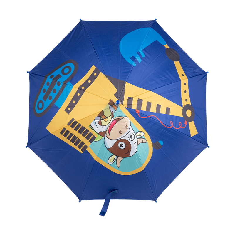 自动打开儿童雨伞,带黑色涂层