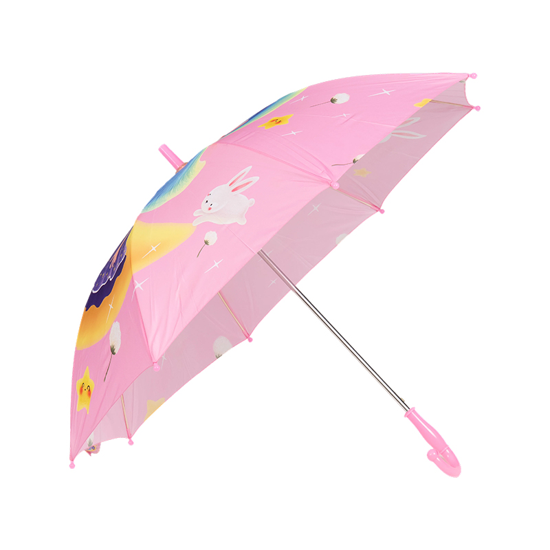 自动打开儿童雨伞,带黑色涂层