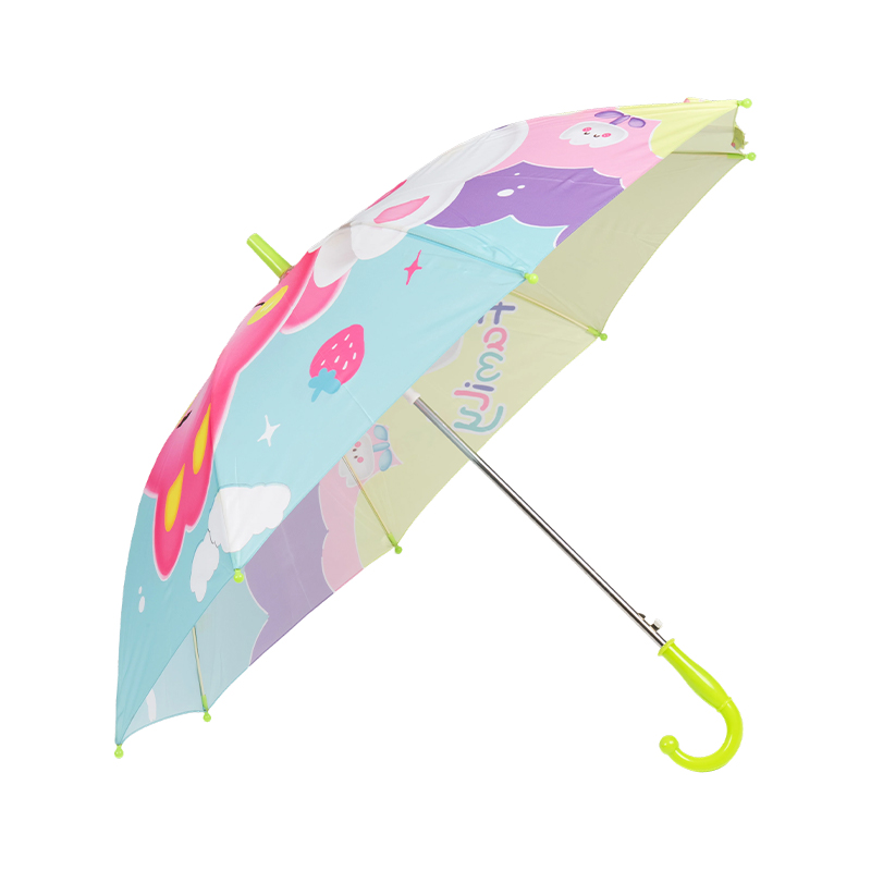 自动打开儿童雨伞,带黑色涂层